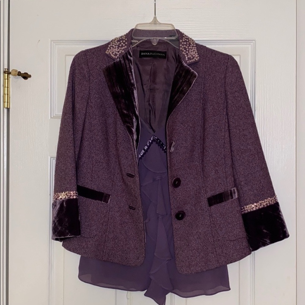 Purple Blazer and blouse set